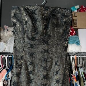 Elegant Black Strapless Dress